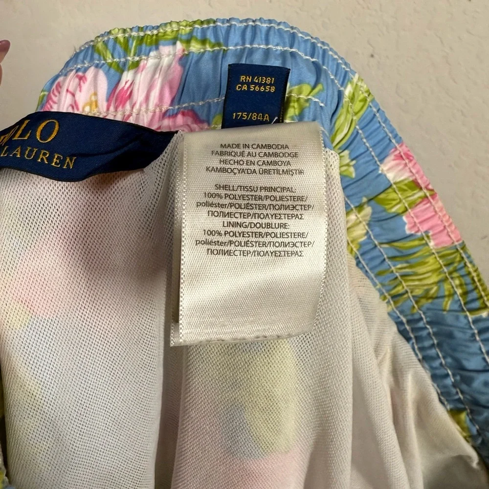 Polo Ralph Lauren Flower Print Swim Trunks Size Medium